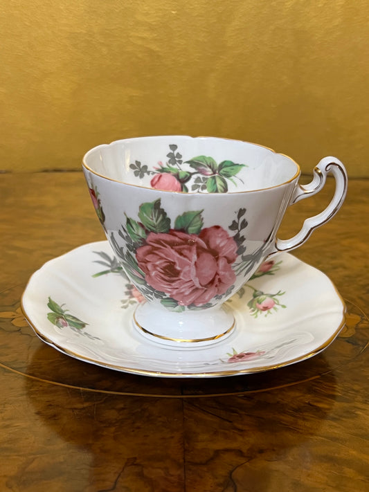 Vintage Adderley Rose Tea Cup & Saucer