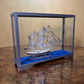 Vintage Chinese Filigree Ship In Case
