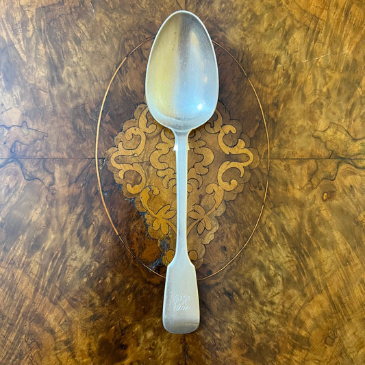Antique TS 1869 Sterling Silver Serving Spoon