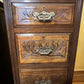 Antique Walnut Chest of Four Drawers Bedside Tables Pair