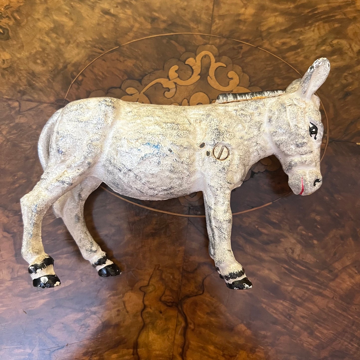 Vintage Cast Iron Donkey Money Box