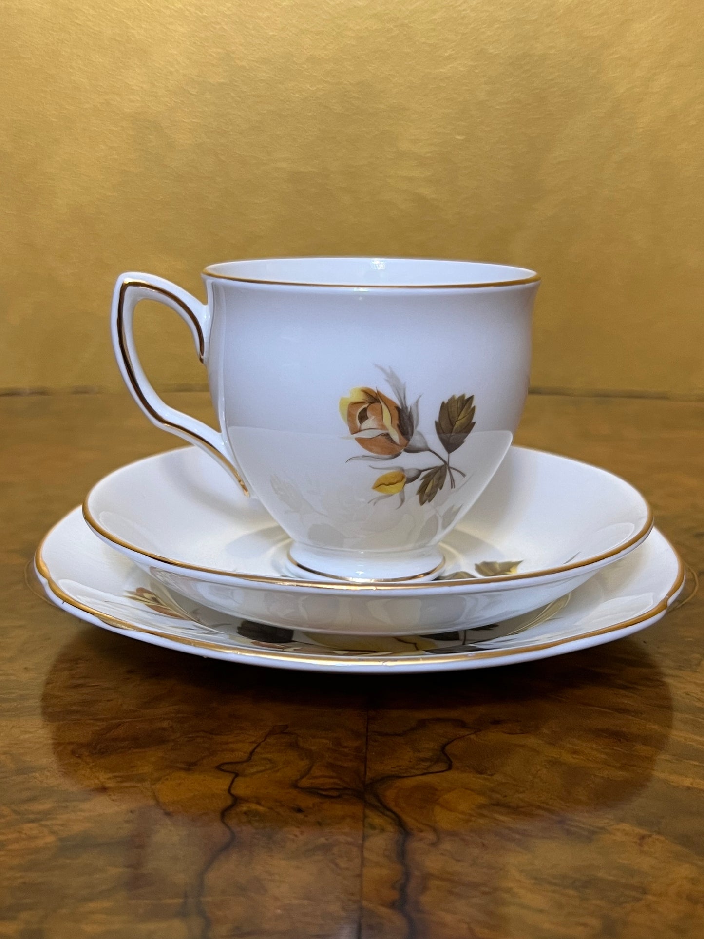 Duchess Yellow Rose Tea Cup Trio Set