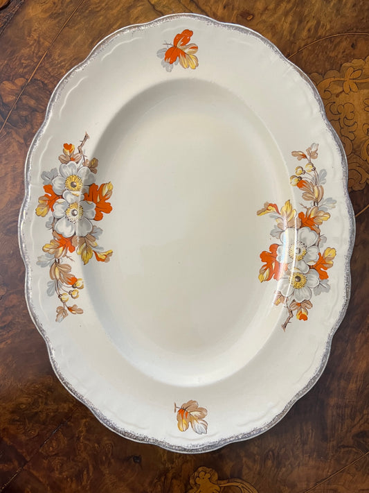 Vintage Alfred Meakin Marquis Shape Marigold Serving Platter