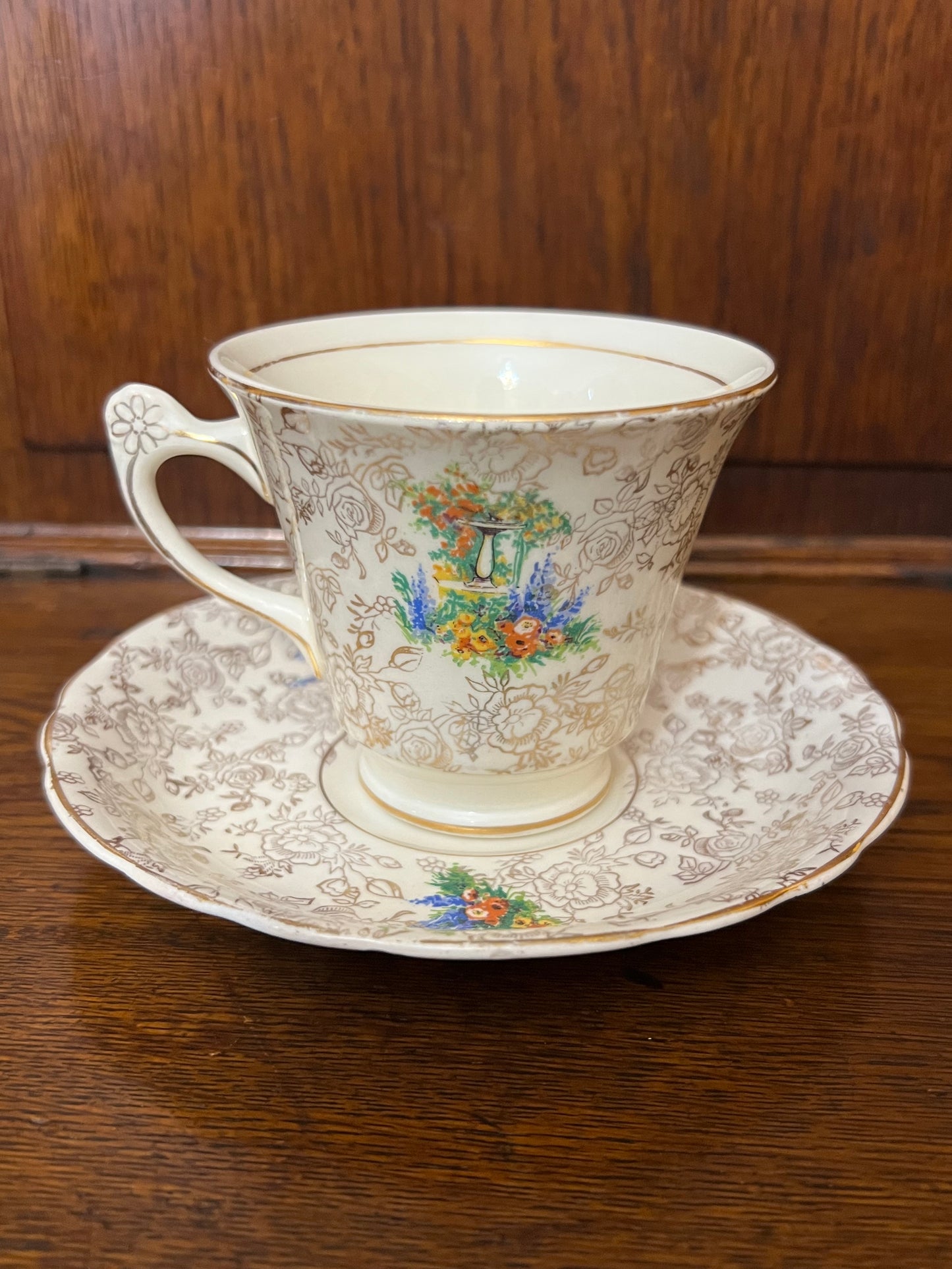 Vintage James Kent Longton, Crinoline Lady Tea Cup & Saucer