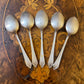 Vintage Charles Wilkes Birmingham Sterling Silver Spoons Set Of 5