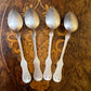 Antique 19th Century Austrian 800 Silver Spoons Set Of 4