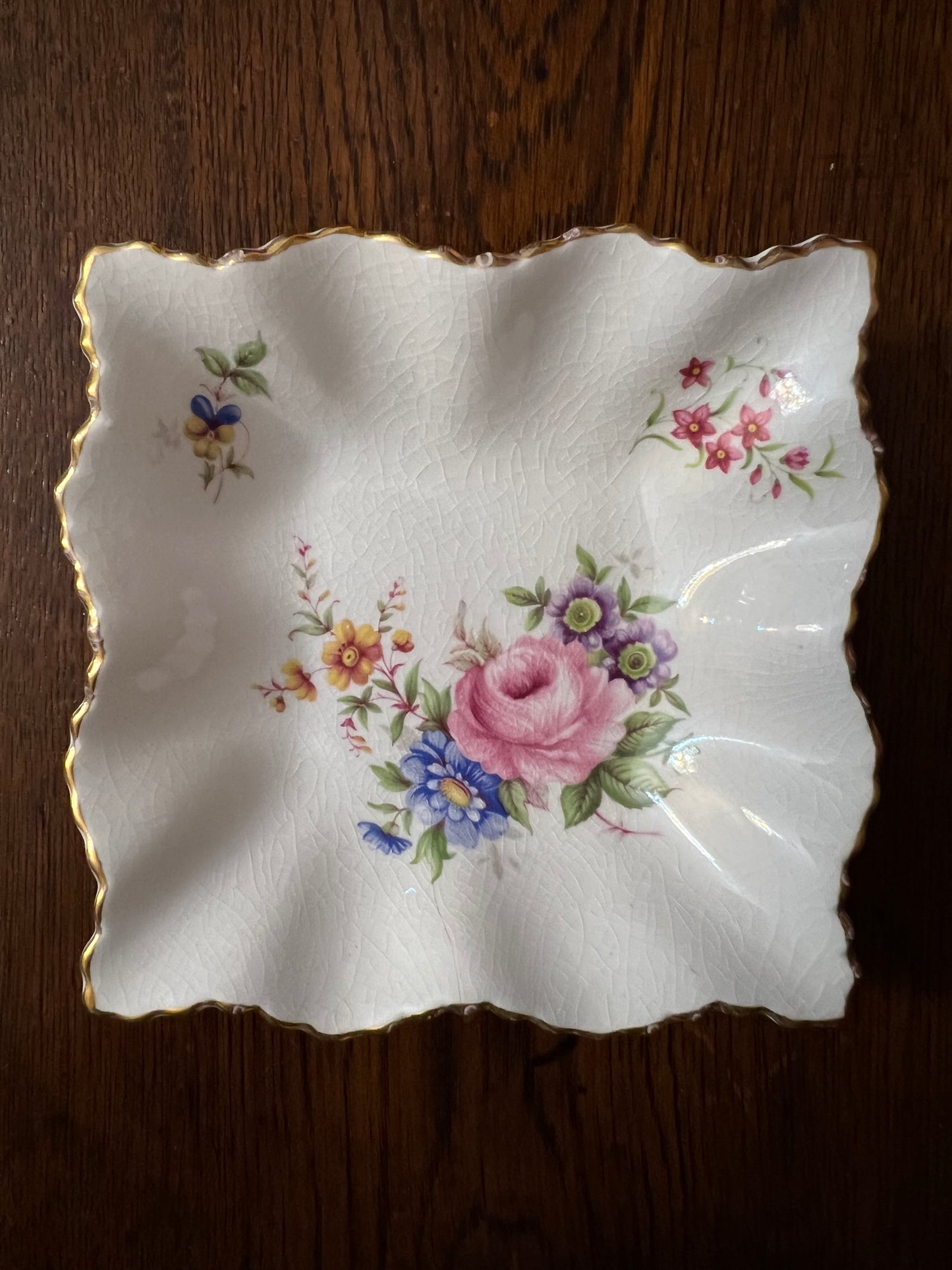 Vintage Old Foley Floral Trinket Dish