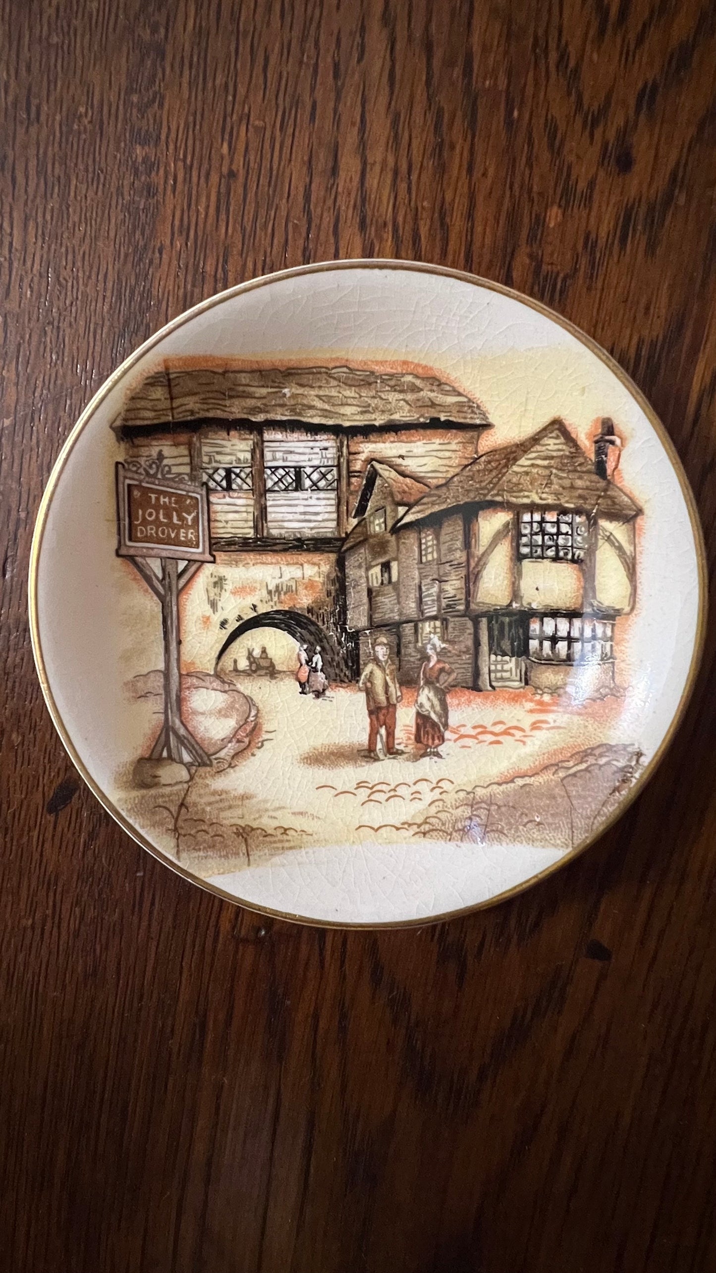 Vintage Sandland Ware Hanley Village Small Dish