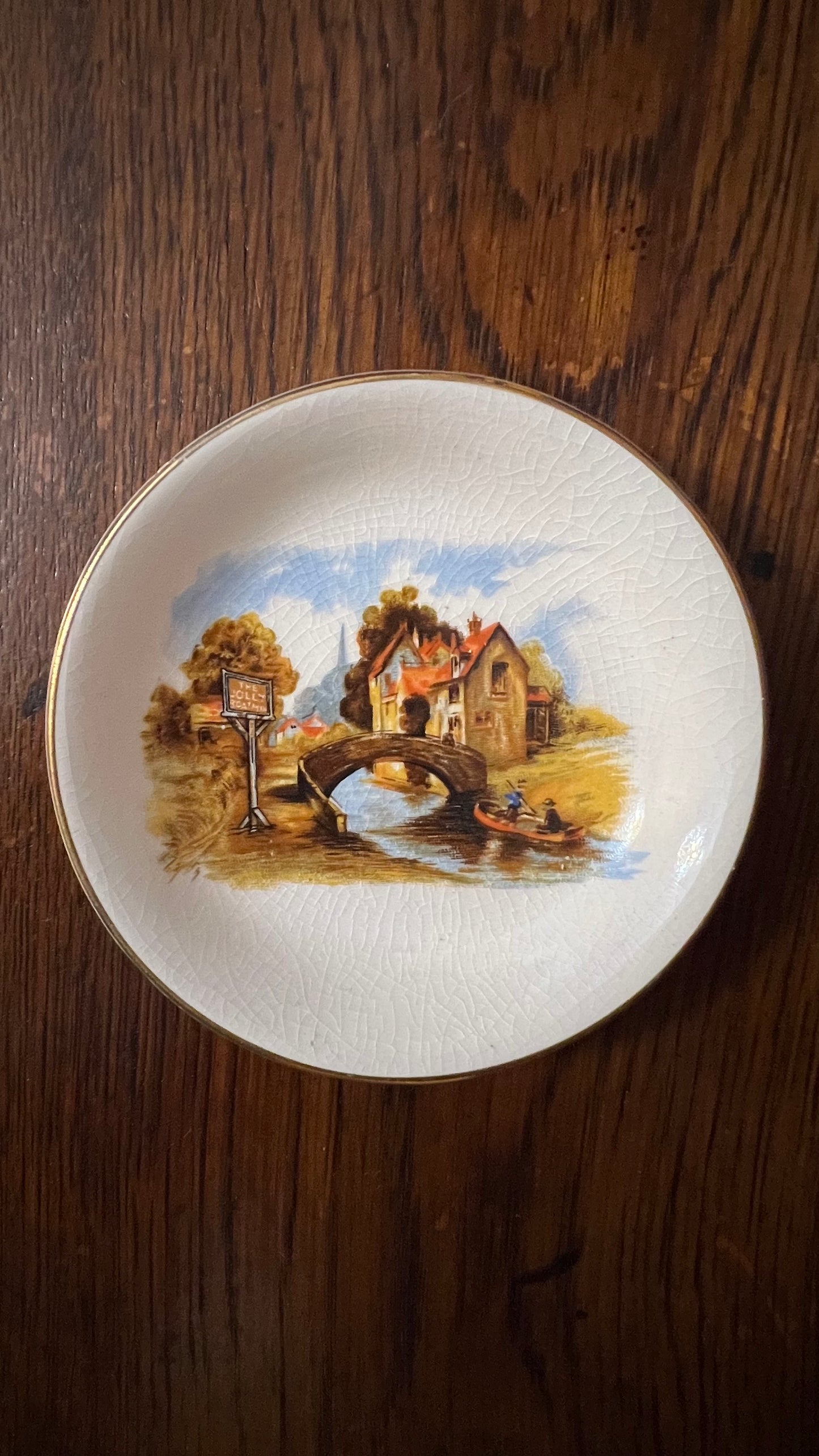 Vintage Sandland Ware River & Town Small Dish