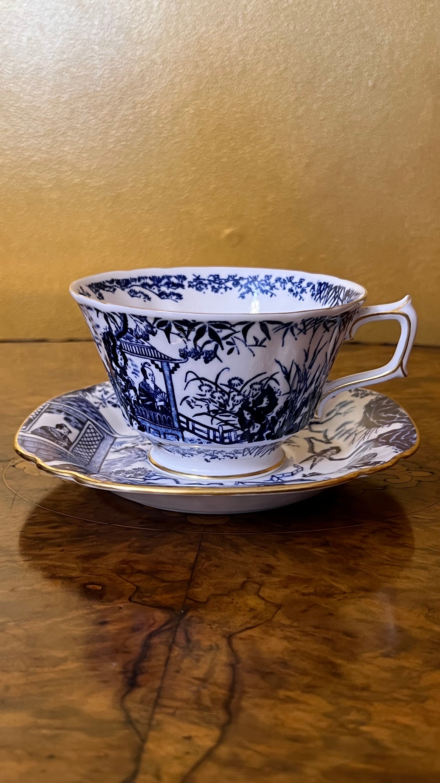 Vintage Royal Crown Derby Mikado Tea Cup & Saucer