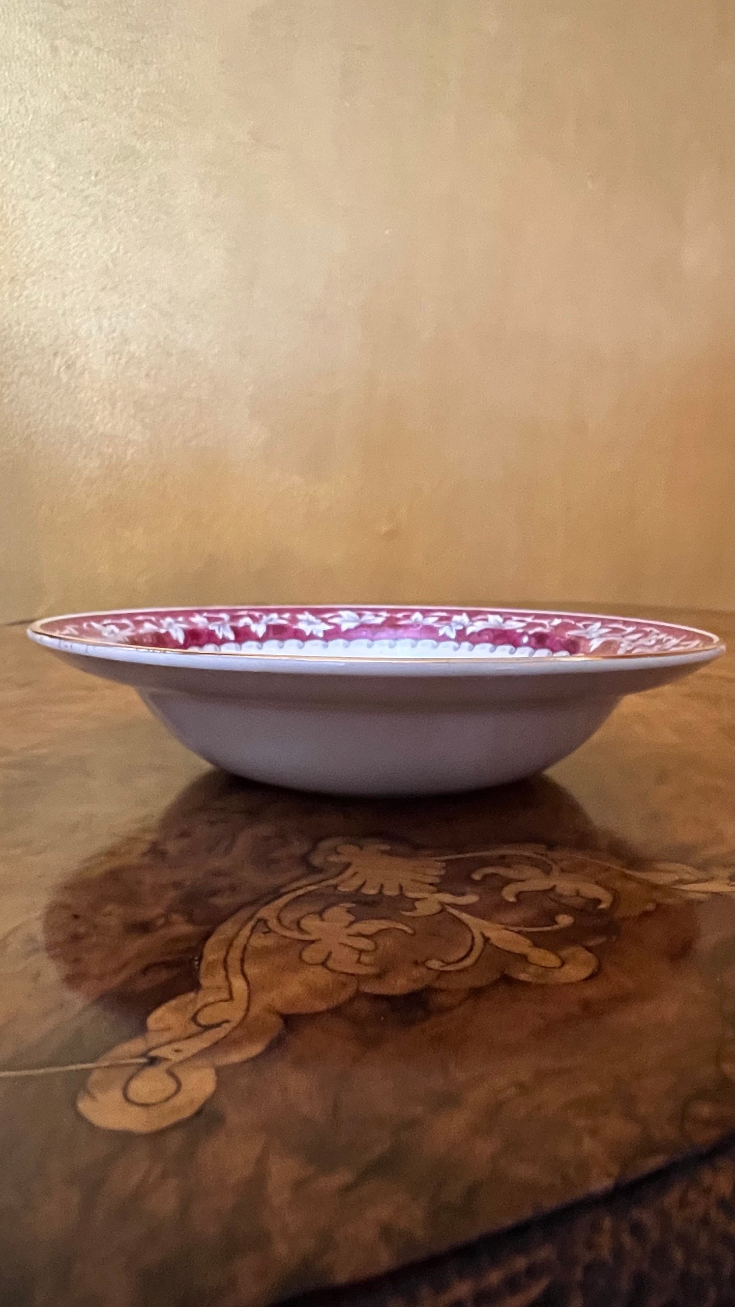 Vintage Burgess & Leigh Burslem Leaf Print Bowl Set