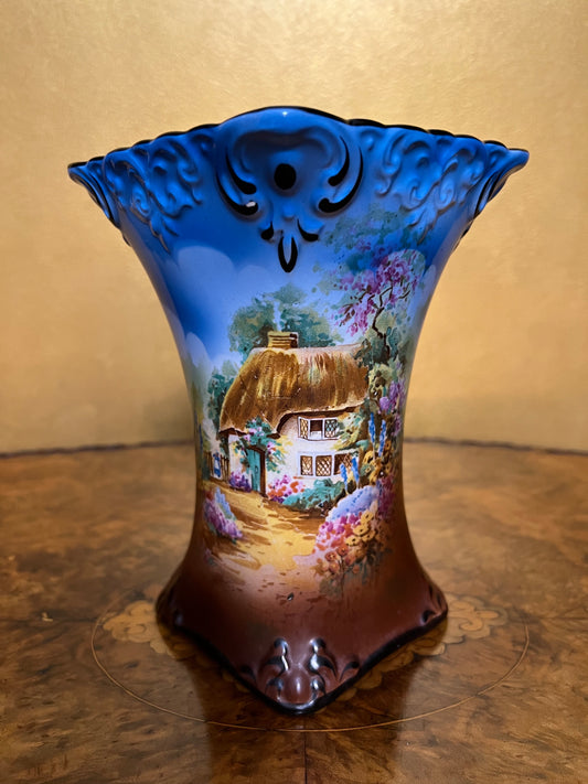 Vintage Cottage Print Vase