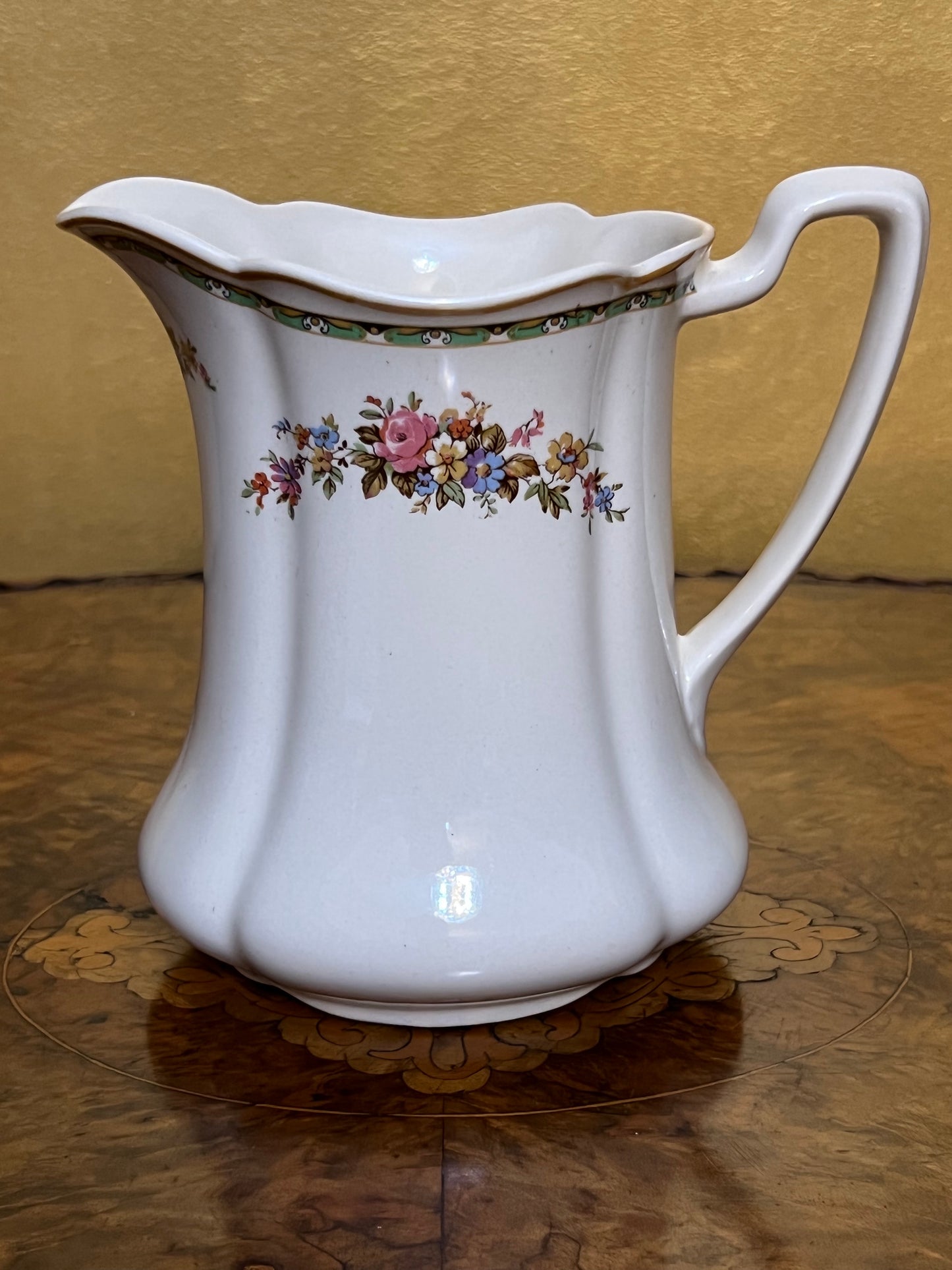 Vintage Victorian Johnson Bros Floral Jug