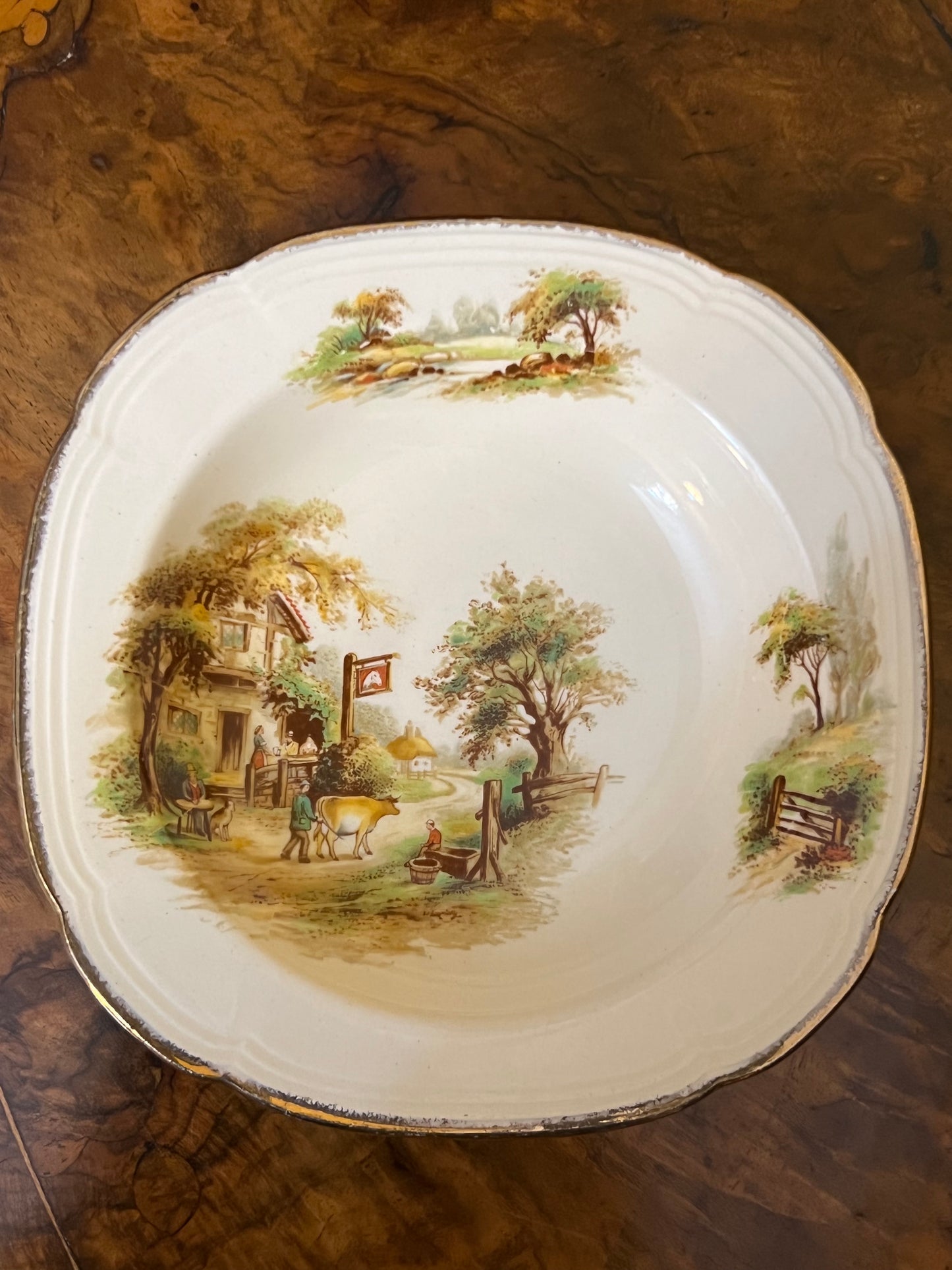 Vintage Alfred Meakin The Country Inn Dish Trinket Plate