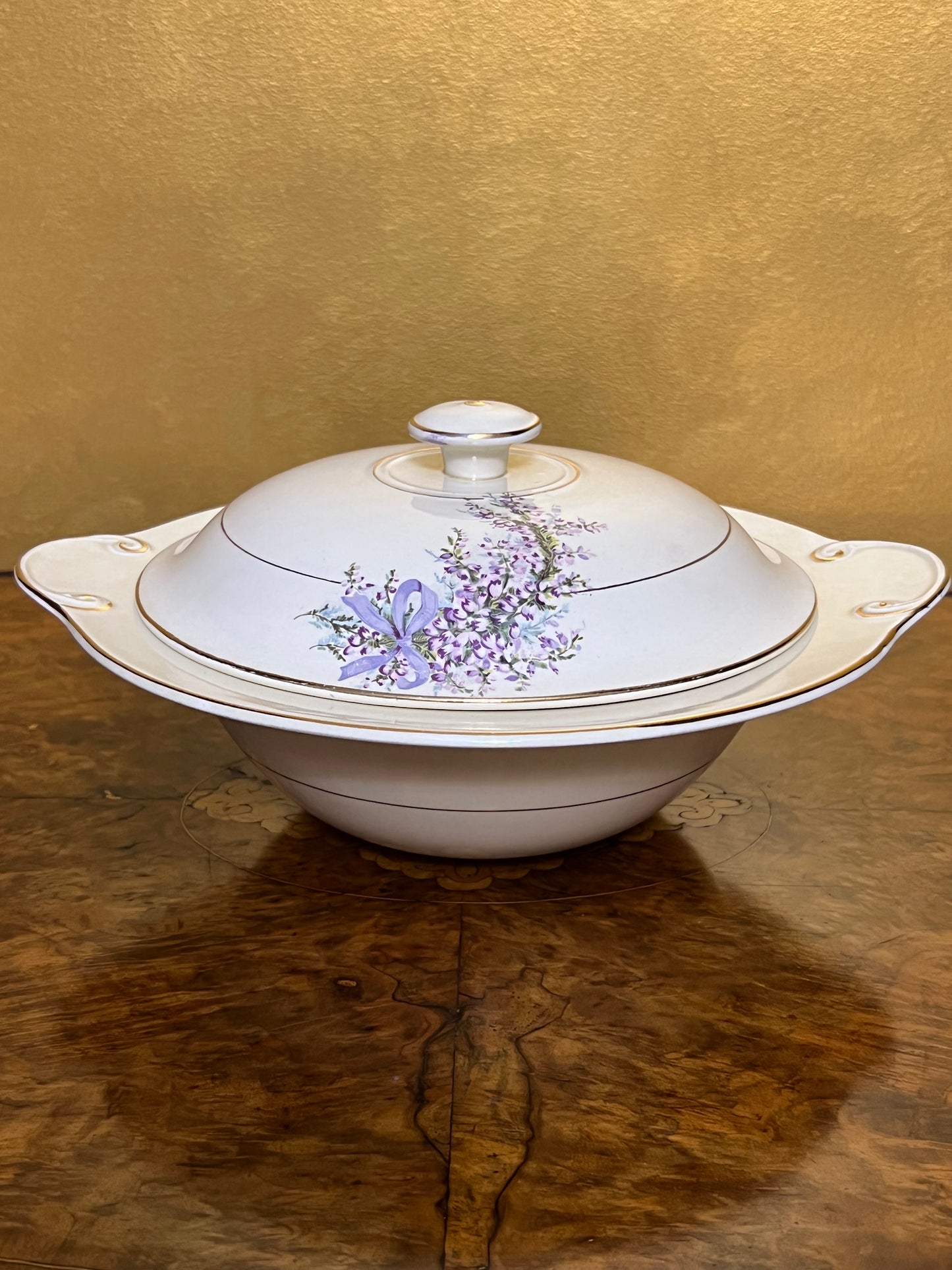 Vintage Royal Staffordshire A J Wilkonson Honeyglaze Serving Bowl with Lid