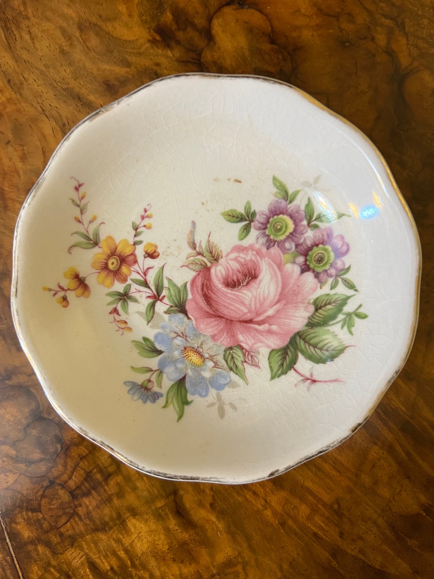 Vintage Old Foley James Kent Floral Small Plate