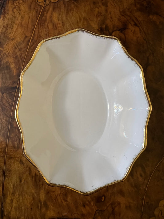 Vintage Royal Albert White & Gold Small Dish