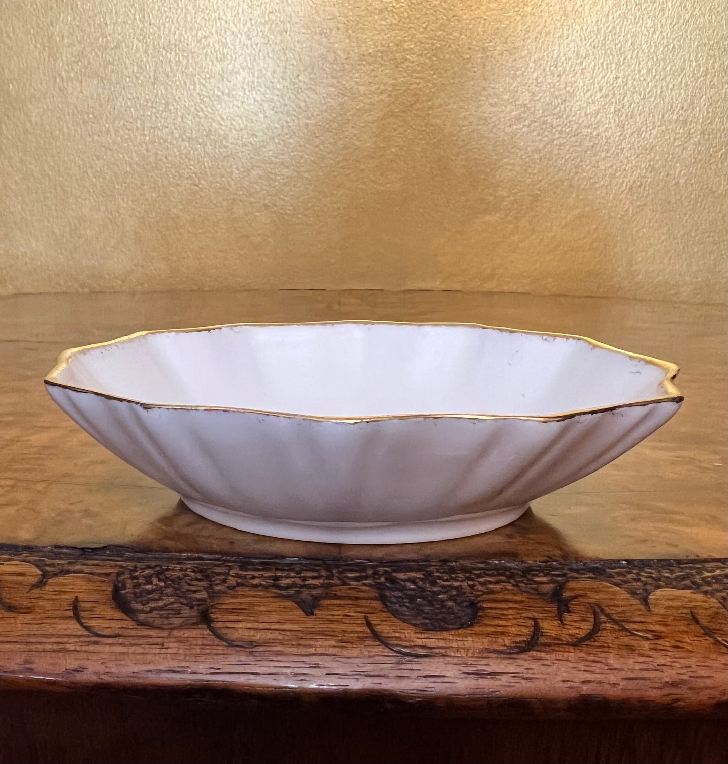 Vintage Royal Albert White & Gold Small Dish