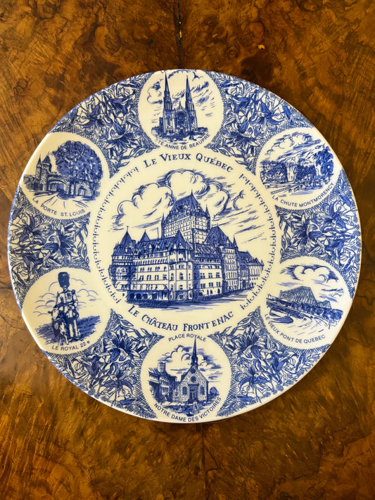 Vintage Le Vieux Quebec Le Chateau Frontenac Souvenir Plate