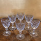 Vintage Crystal Cut Wine Glasses Set Of Six