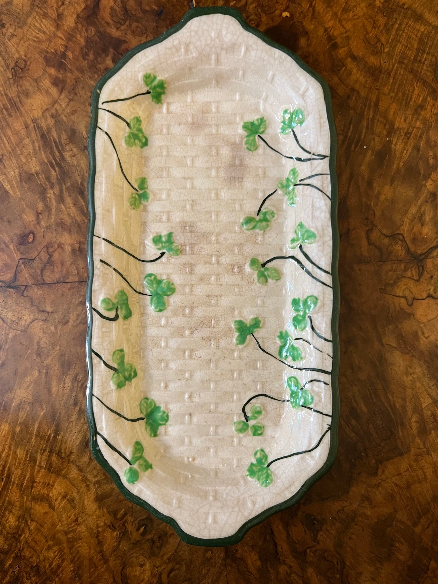 Vintage Clover Print Platter