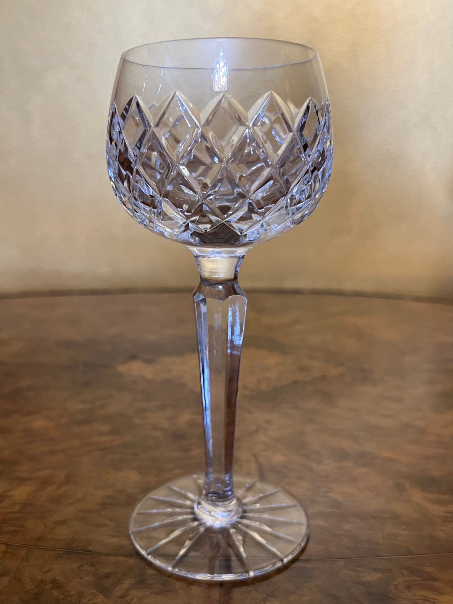 Vintage Crystal Wine Long Stem Glasses Set Of 3