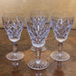 Vintage Crystal Cut Brandy Glasses Set of Four