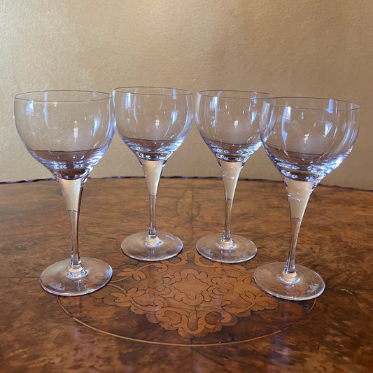 Rosenthal Crystal Lotus Plain Sherry Glasses Set Of Four