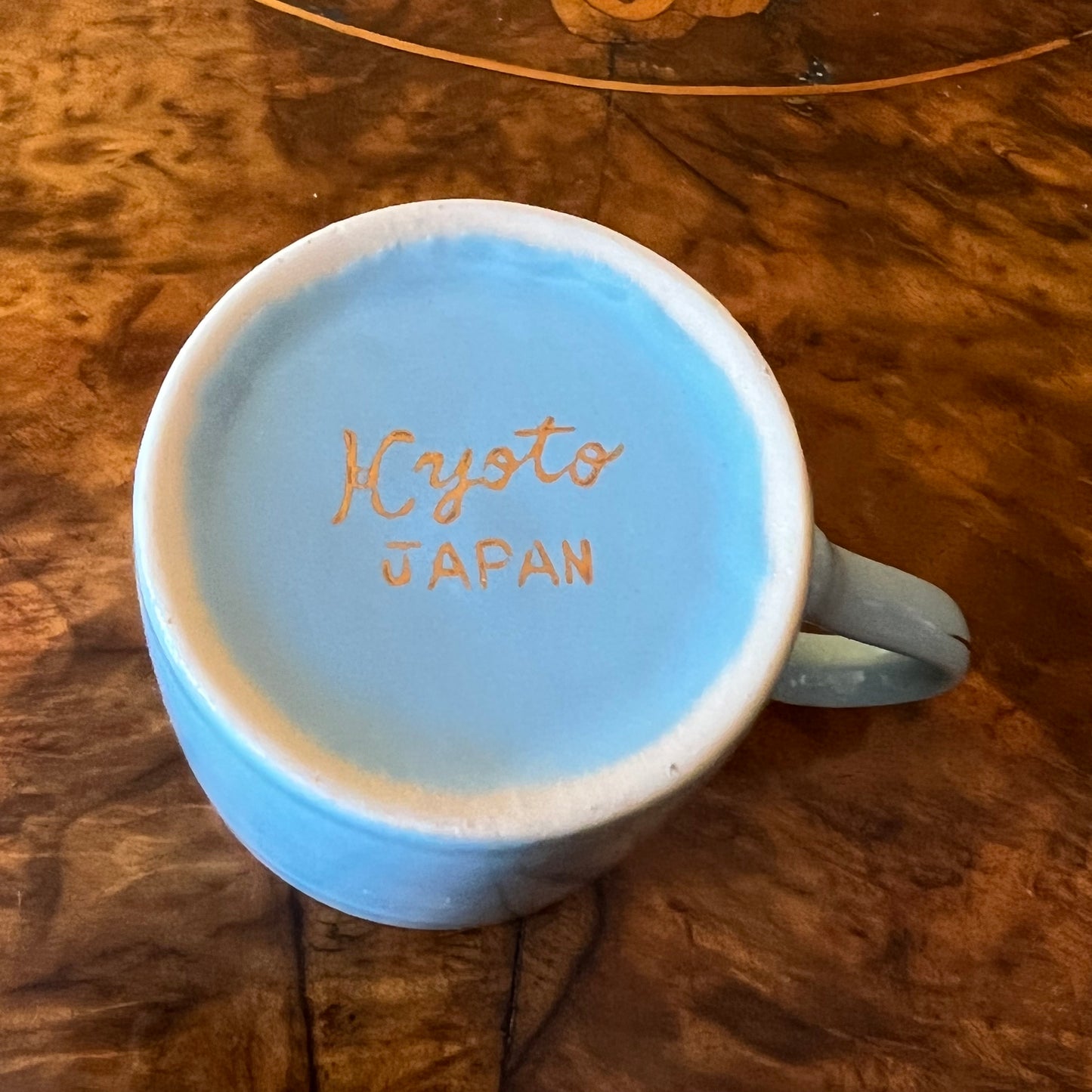 Vintage Japanese Kyoto Blue Coffee Cup