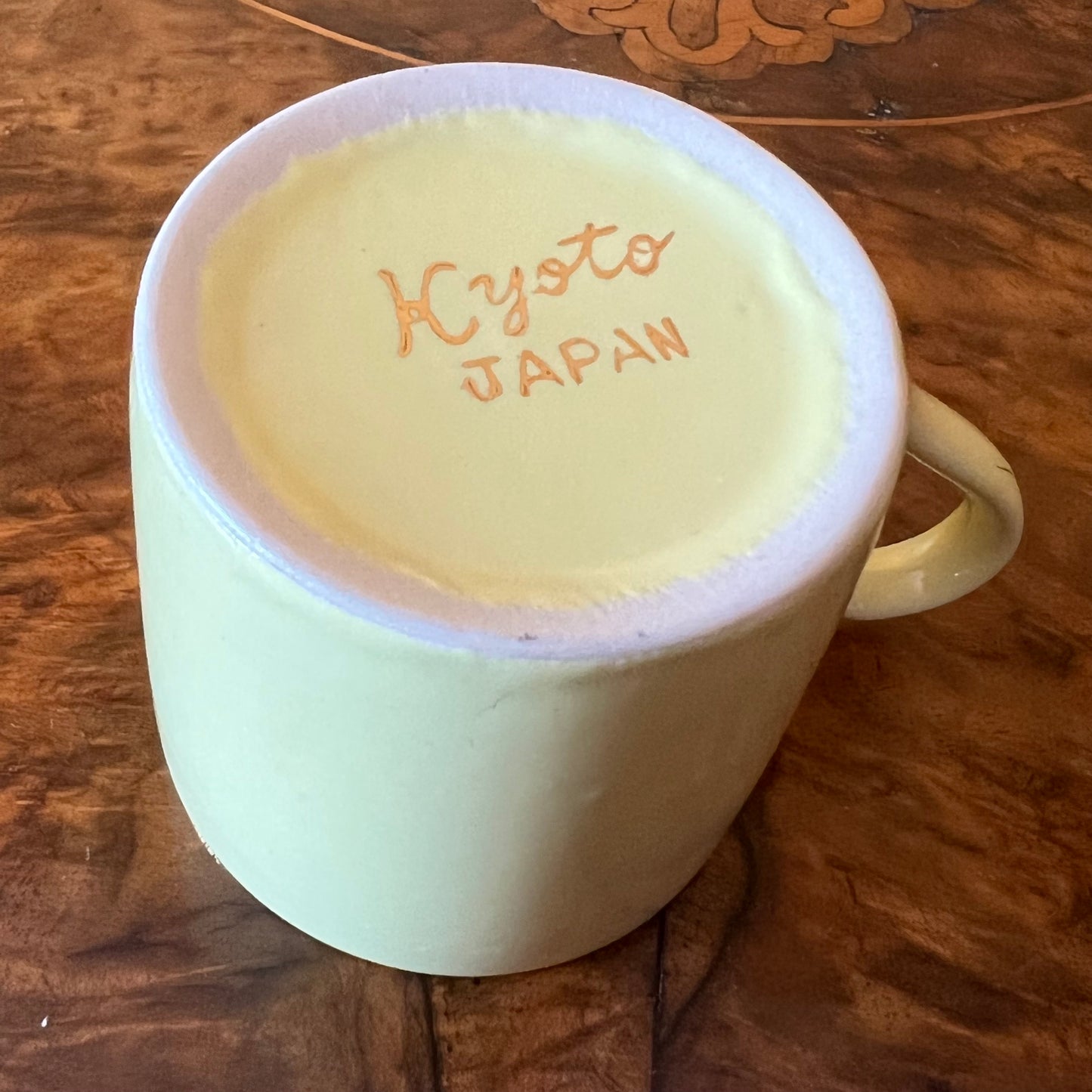 Vintage Japanese Kyoto Yellow  Coffee Cup