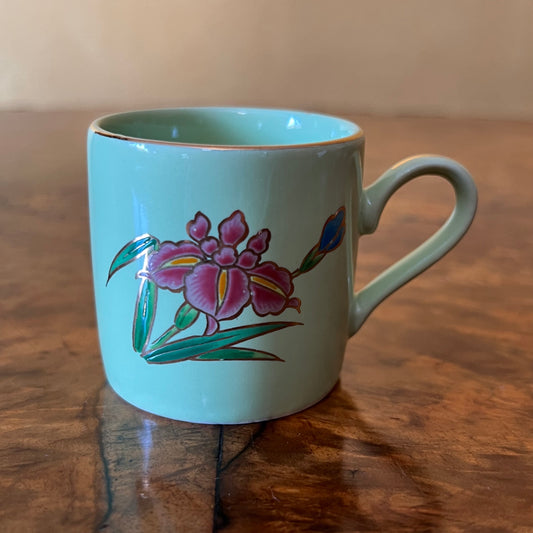 Vintage Japanese Kyoto Green Coffee Cup