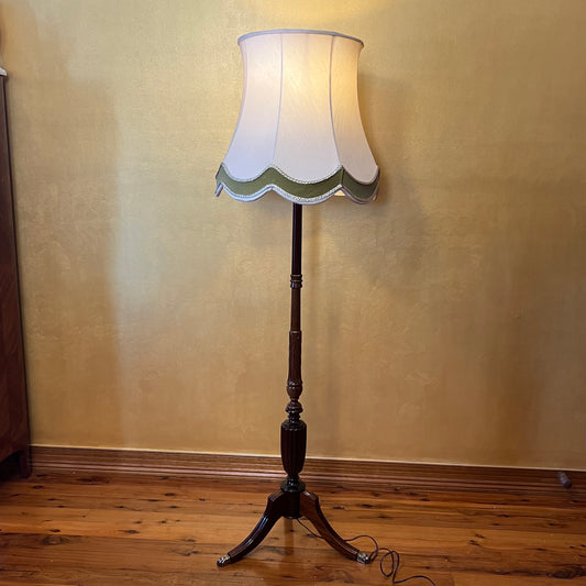 Vintage Cedar Large Floor Lamp