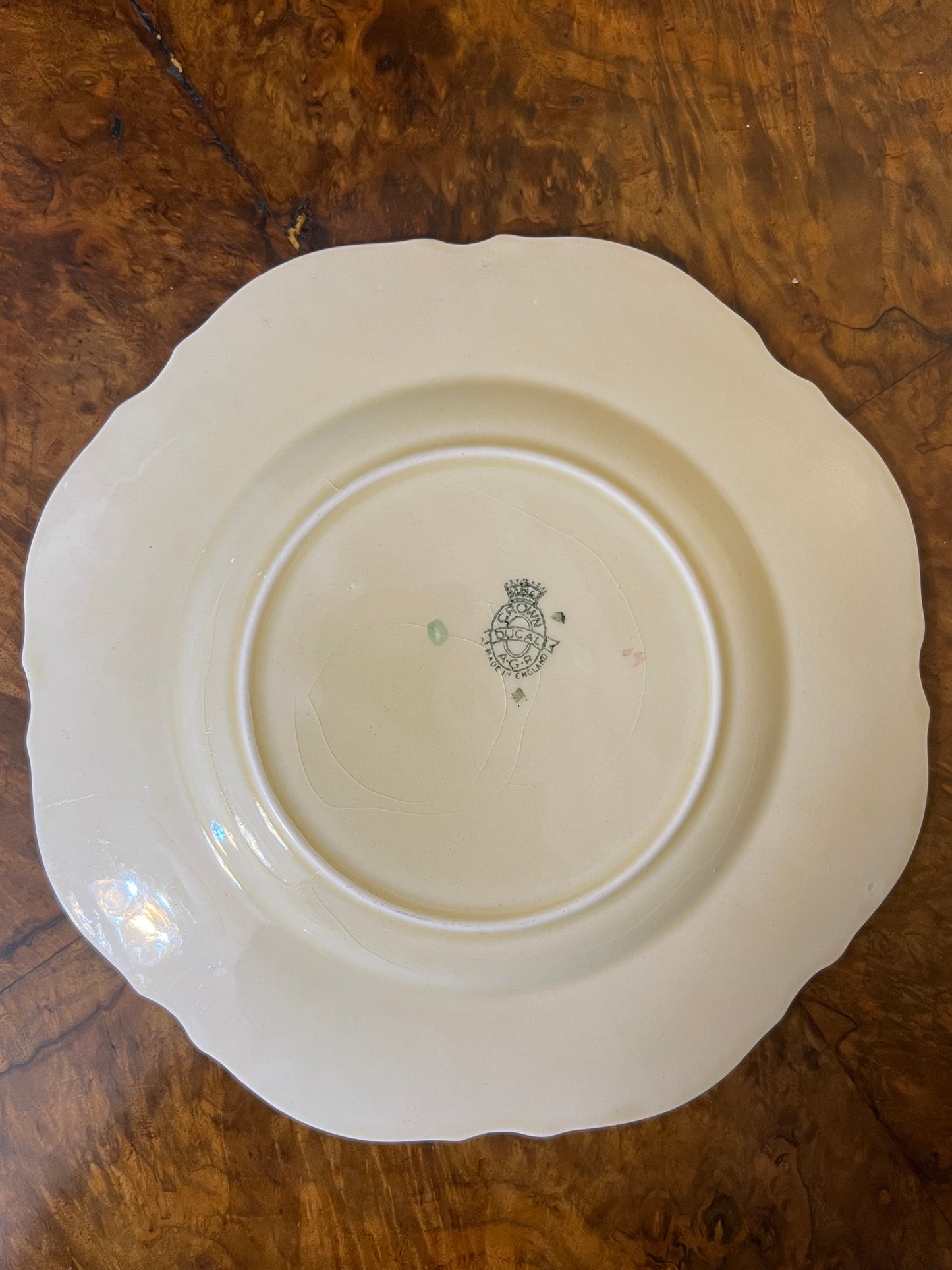 Vintage Crown Ducal Strawberry Print Severing/ Dinner Plate