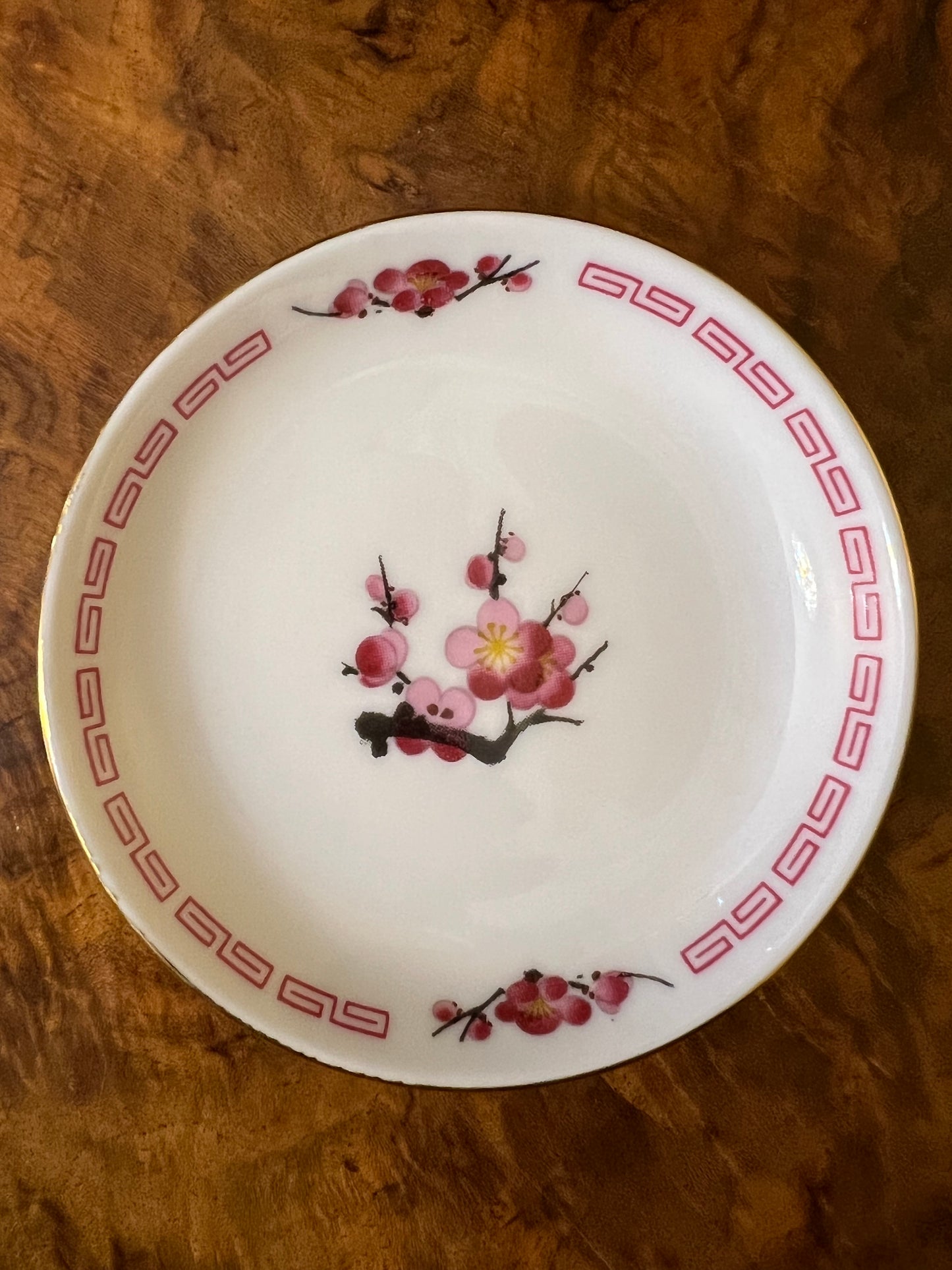 Vintage Tatung Taiwan Cherry Blossom Small Dish