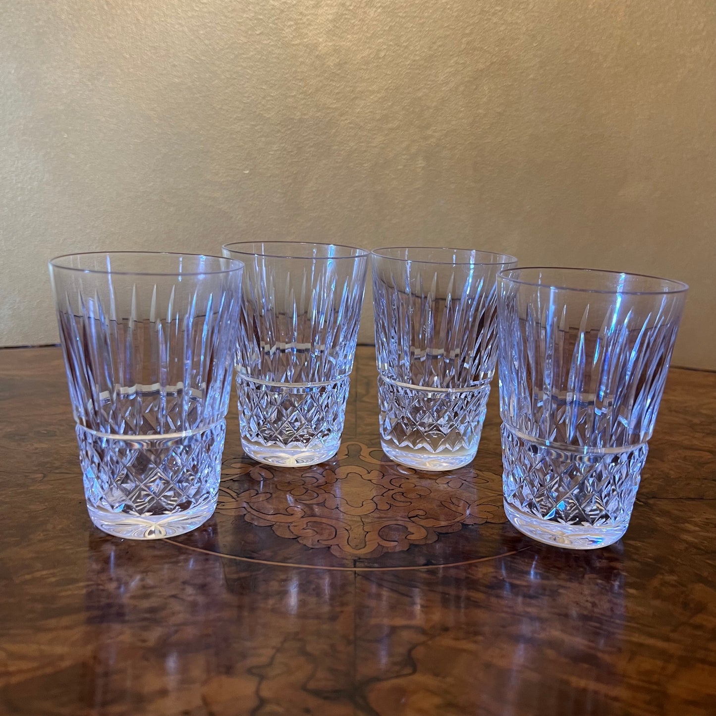 Vintage Crystal Tumblers Set Of Four