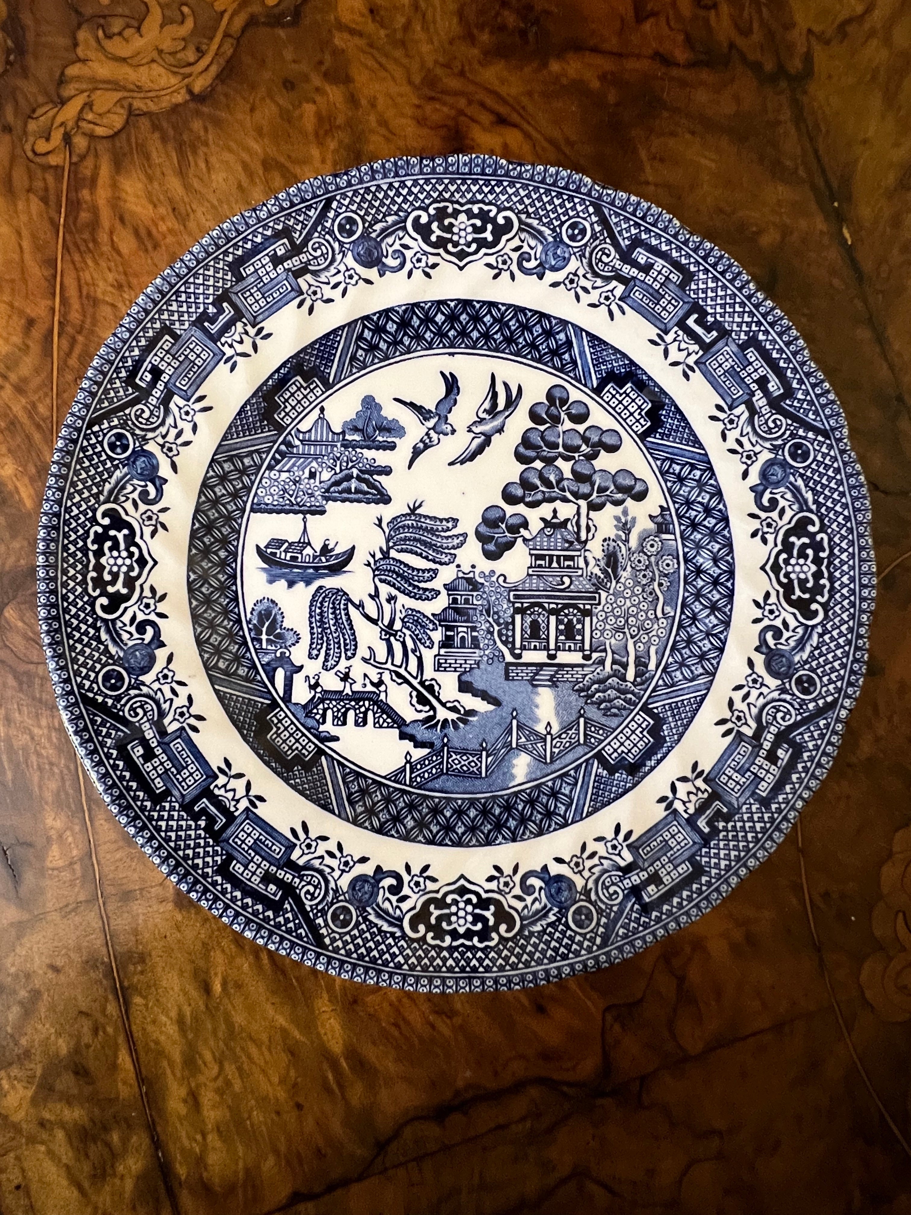 Vintage Royal Wessex Blue Willow Side Plate Antiques Yeah