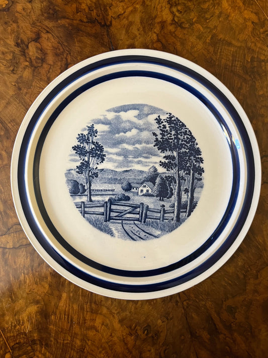 Blue Gate Ironstone Large Plate