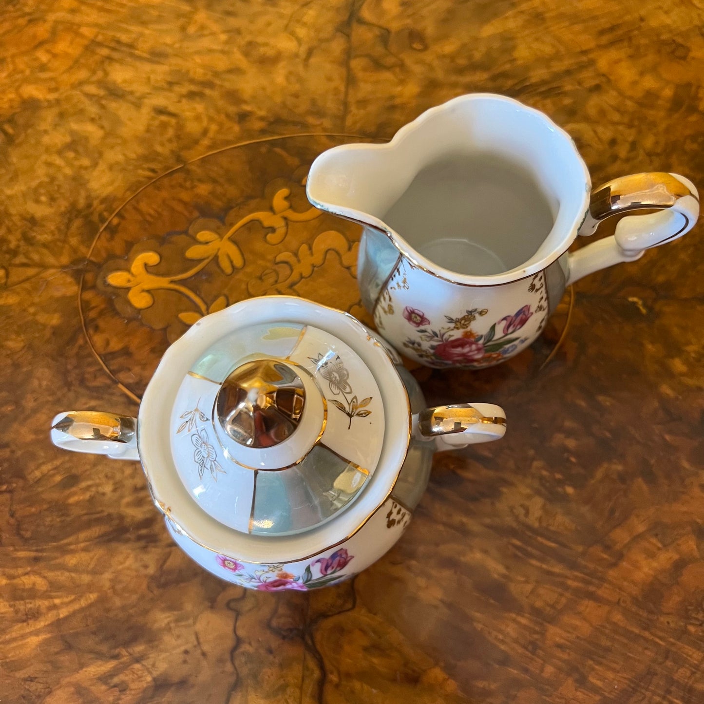 Vintage Yamayo Coffee Cups, Milk & Sugar Set