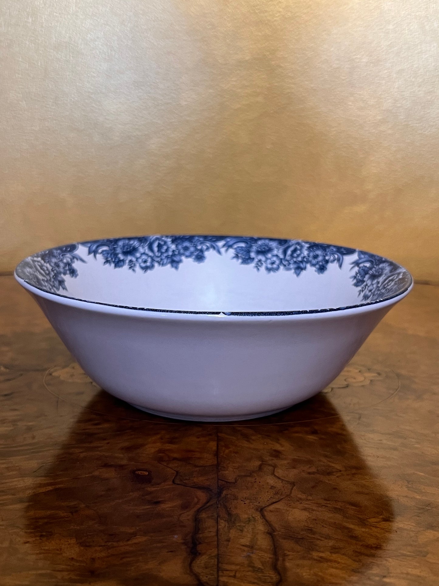 Vintage FLI Blue And White Scenic Print Large Bowls