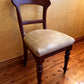 Antique Victorian Cedar Cream Velvet Chairs