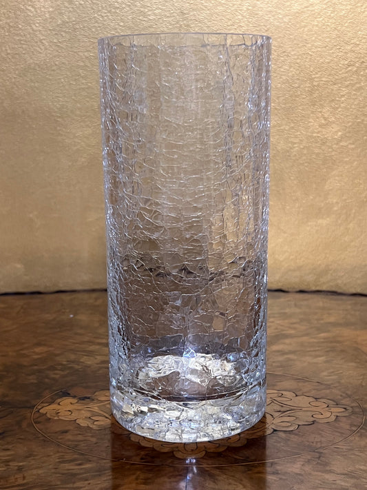 Vintage Crackle Glass Vase