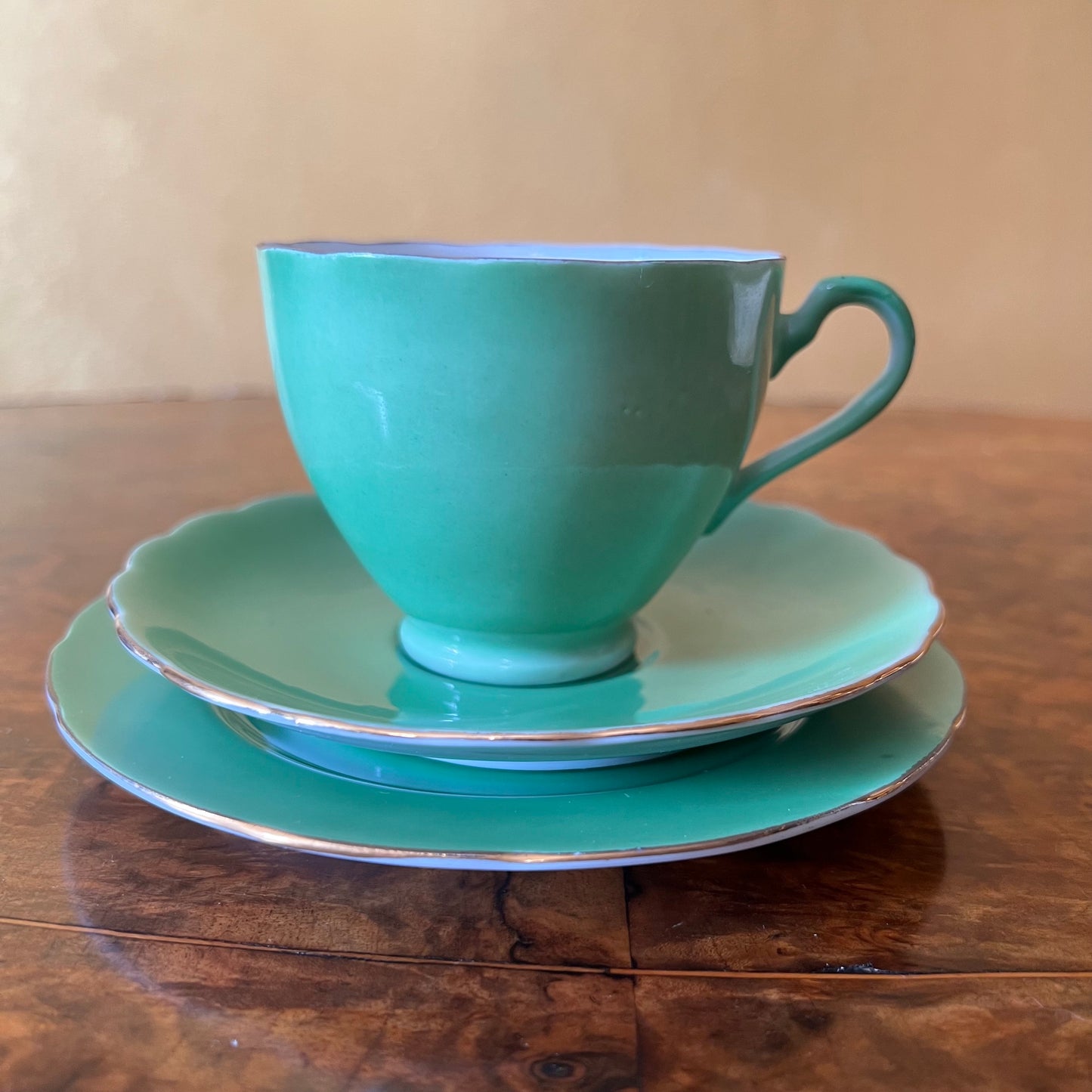 Vintage Japanese Green Tea Cup Trio Set