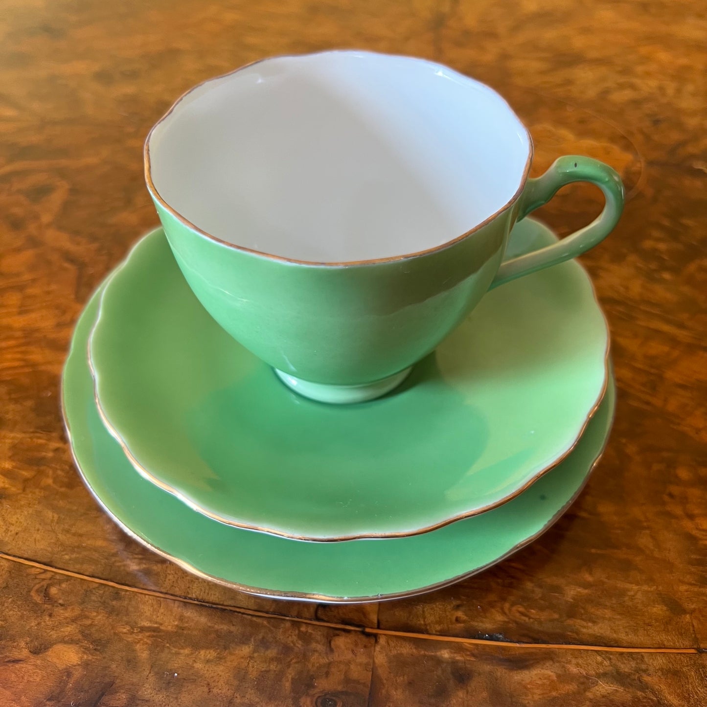 Vintage Japanese Green Tea Cup Trio Set