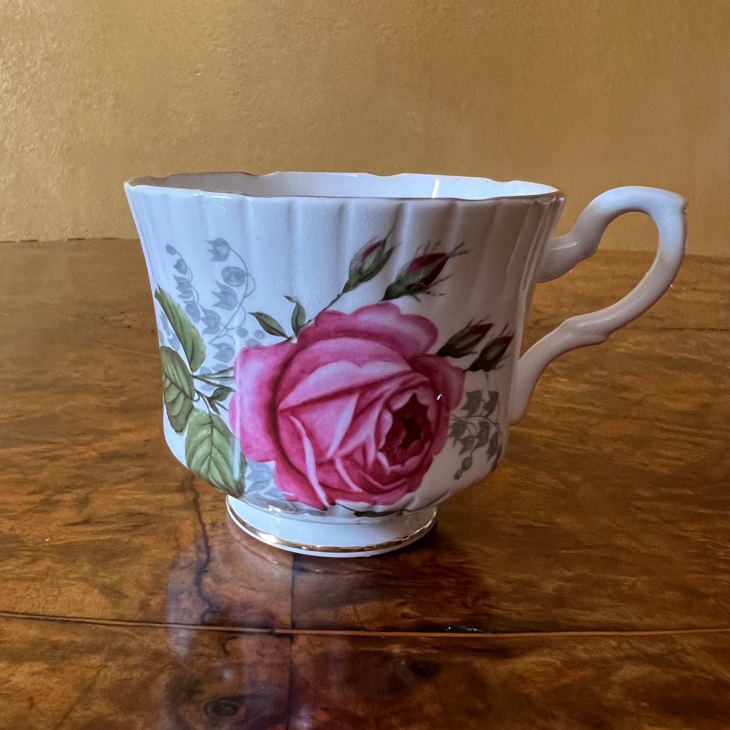 Royal Stafford Pink Rose Tea Cup Trio Set