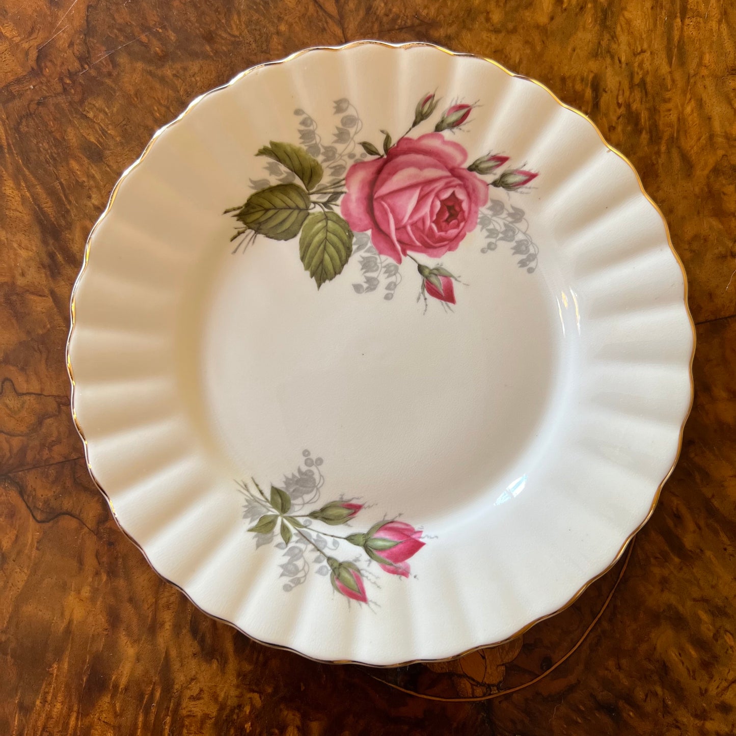 Royal Stafford Pink Rose Tea Cup Trio Set