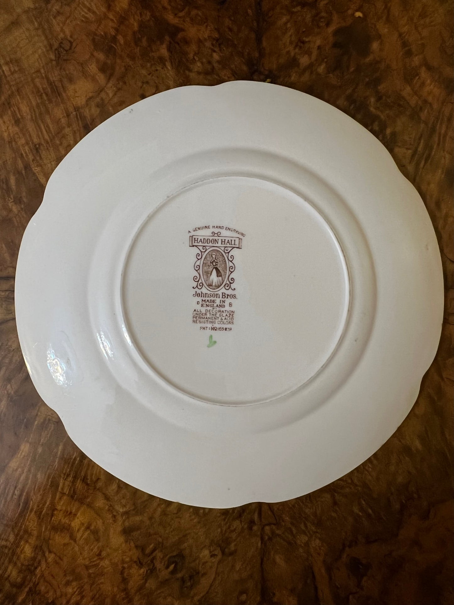 Vintage Haddon Hall Scenes Print Dinner Plate