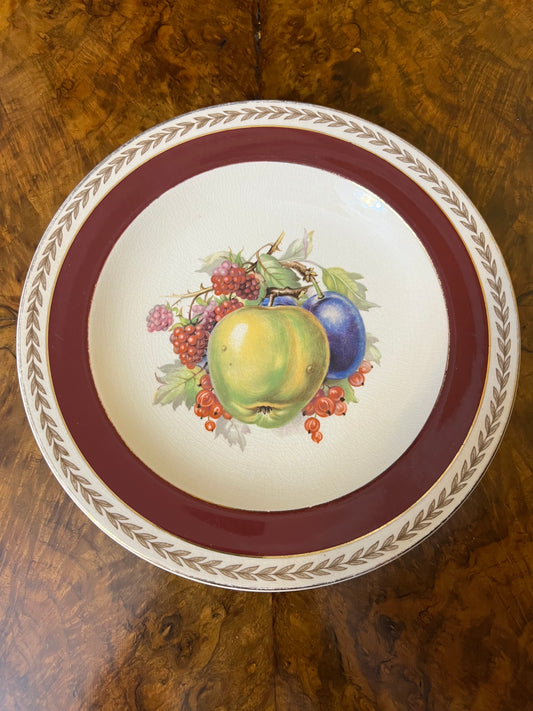 Vintage Crown Ducal Fruit Plate Bowl