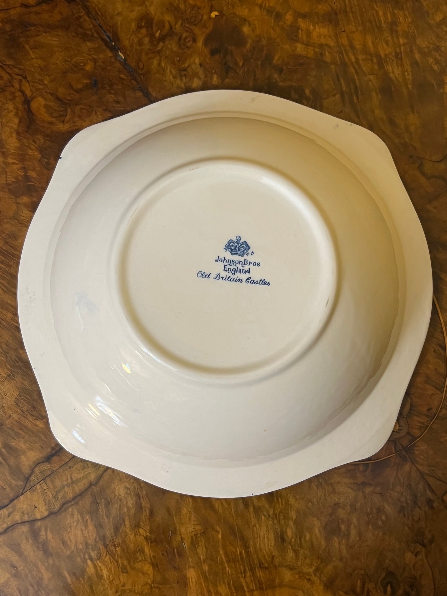 Vintage Johnson Bros Old Britain Castle Blue Serving Bowl