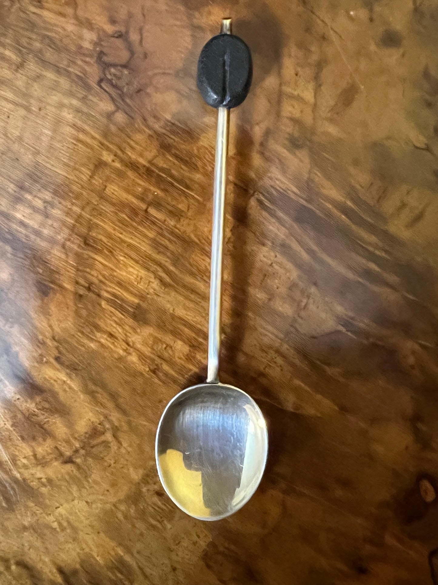 Vintage William Suckling Birmingham Sterling Silver Coffee Bean Set Of Six Spoons