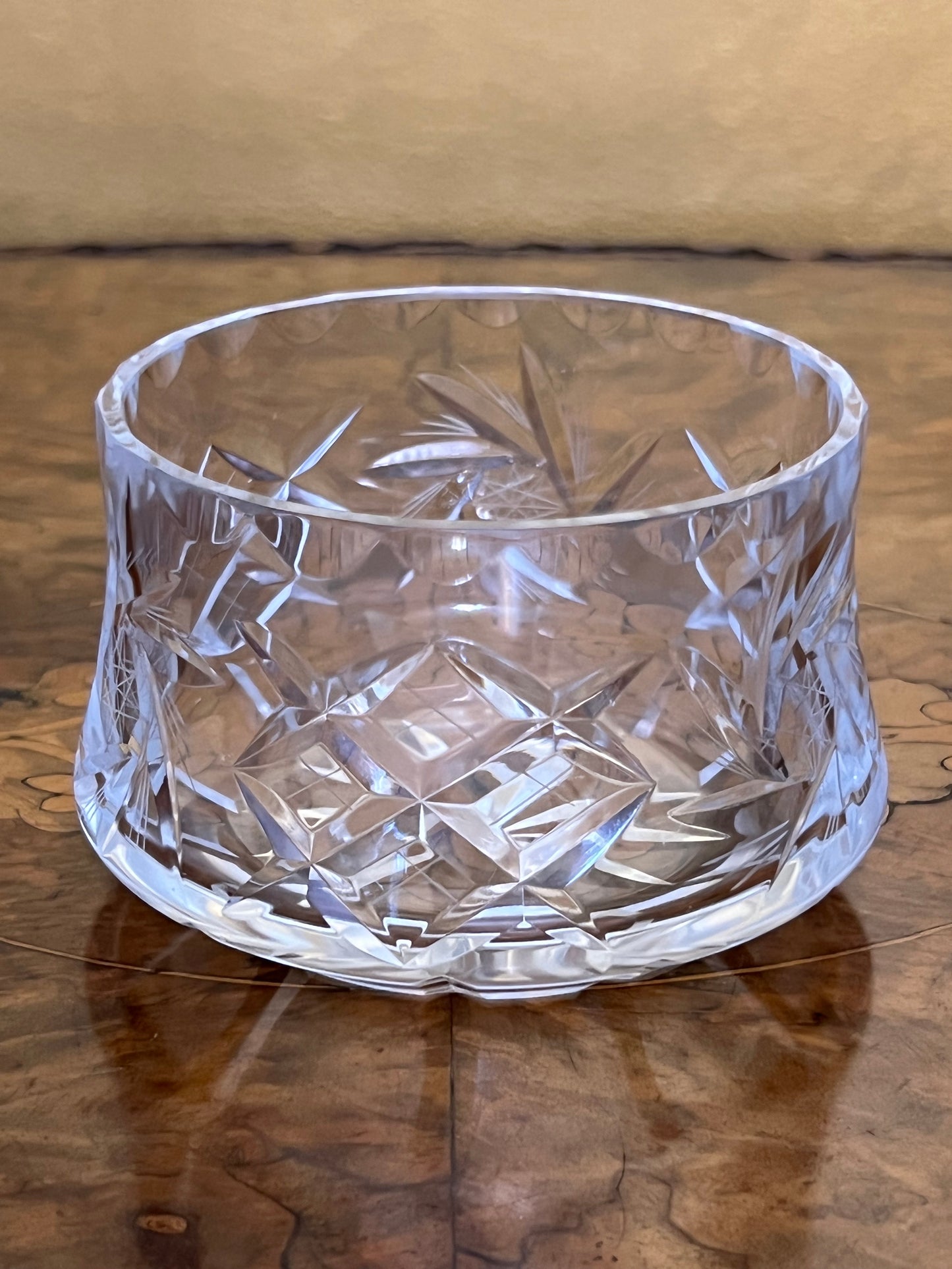Vintage Crystal Cut Sugar Bowl